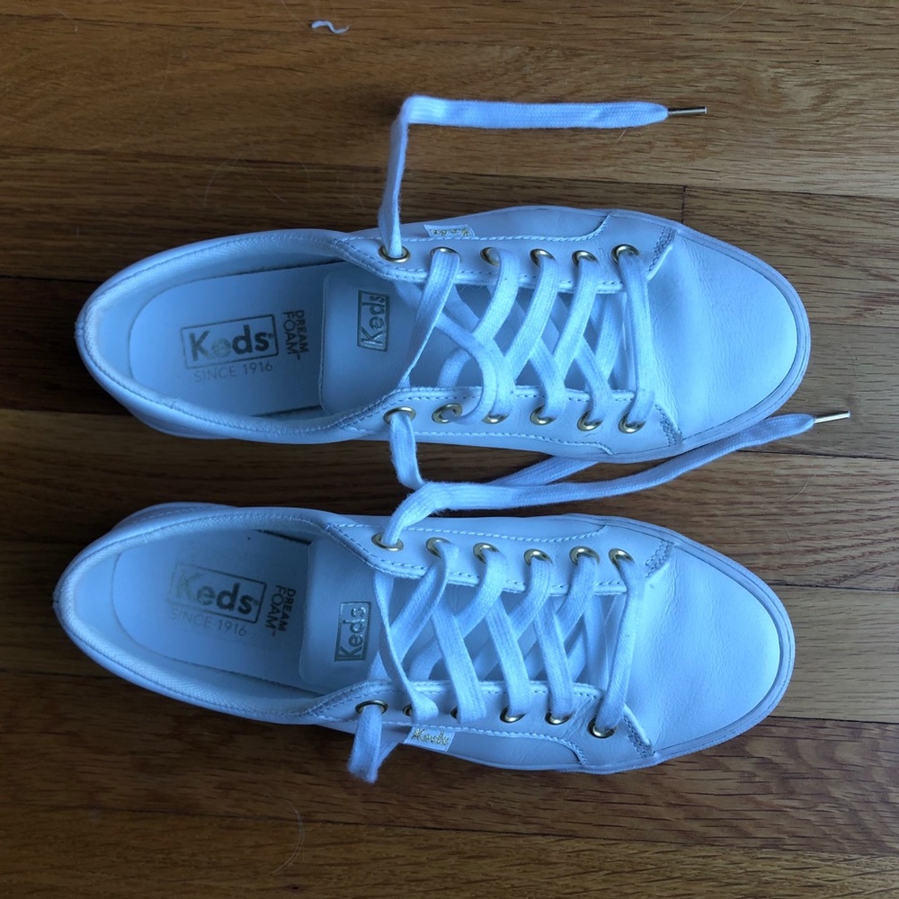 Women’s Keds White Leather Sneakers